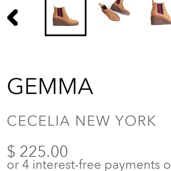 Cecelia New York GEMMA Ankle Boot Black Suede Wedge Size 7 - Picture 13 of 13